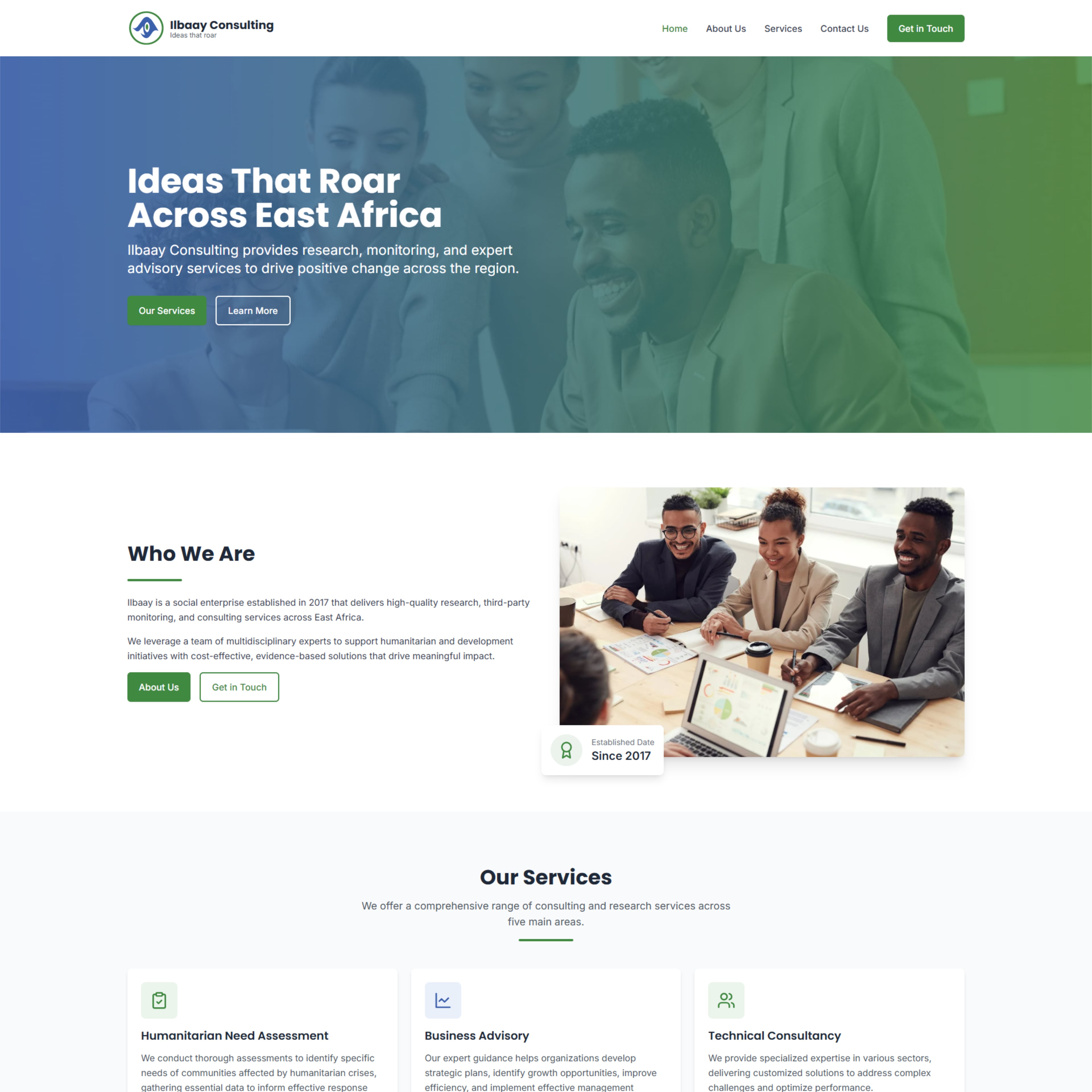 Ilbaay Consulting – Website Development - Project Screenshot